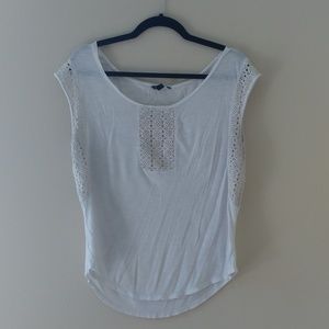 American Eagle Blouse with Crochet Details